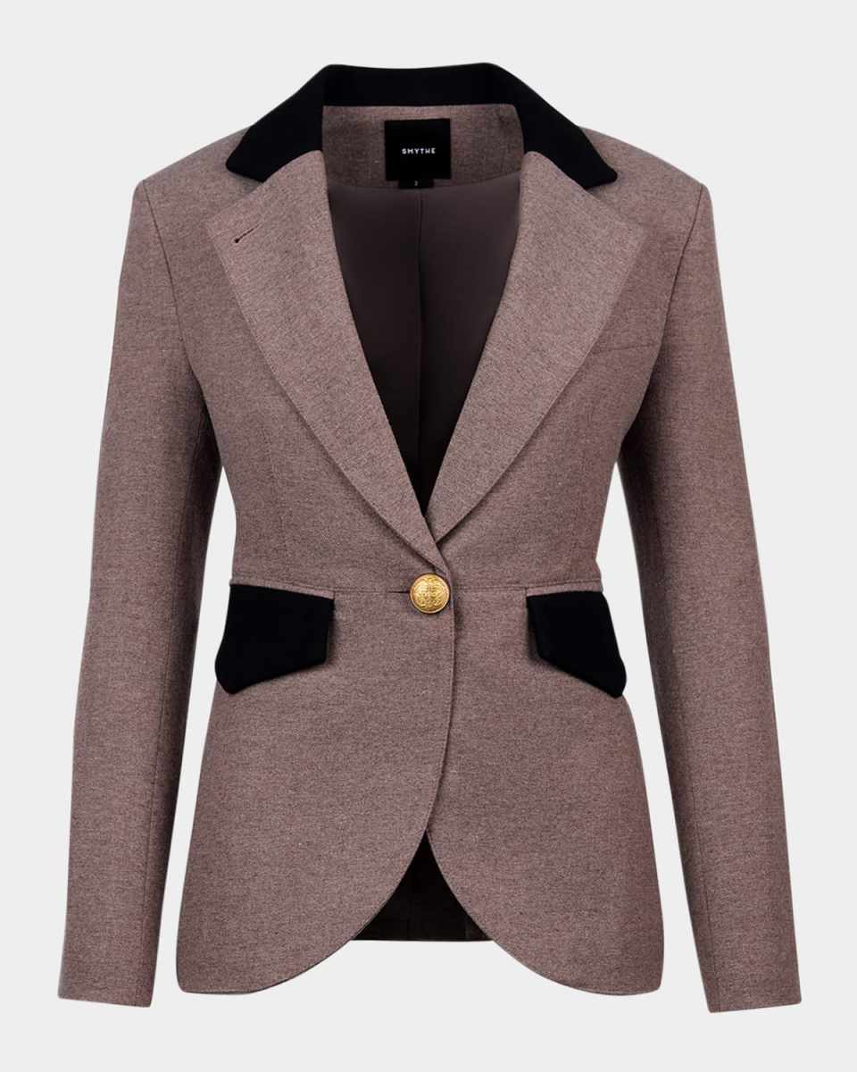 Blocked Seamed Blazer